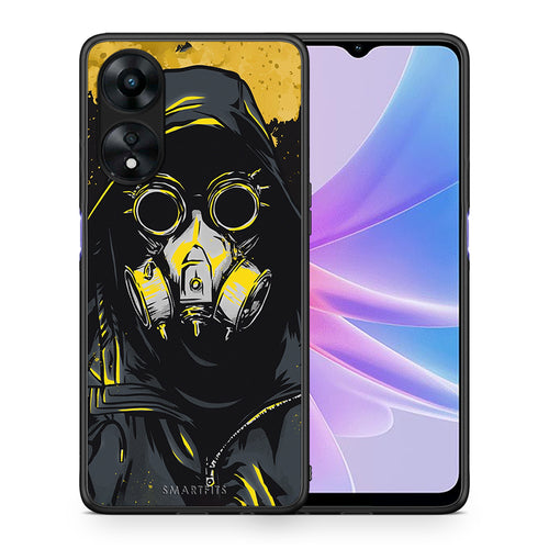 Θήκη Oppo A78 PopArt Mask από τη Smartfits με σχέδιο στο πίσω μέρος και μαύρο περίβλημα | Oppo A78 PopArt Mask Case with Colorful Back and Black Bezels