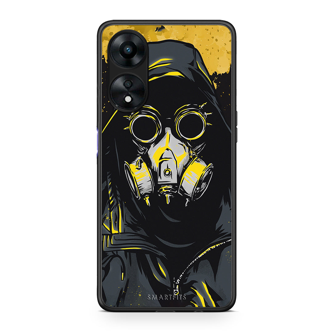 Θήκη Oppo A78 PopArt Mask από τη Smartfits με σχέδιο στο πίσω μέρος και μαύρο περίβλημα | Oppo A78 PopArt Mask Case with Colorful Back and Black Bezels