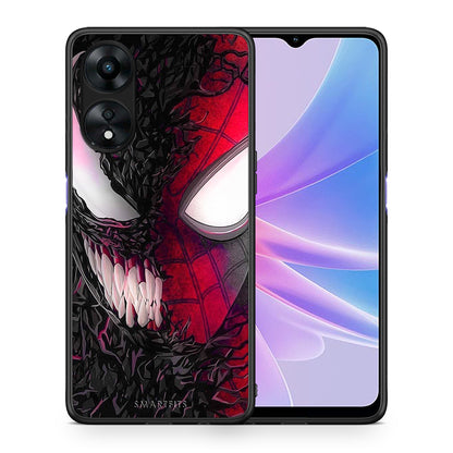 Θήκη Oppo A78 PopArt SpiderVenom από τη Smartfits με σχέδιο στο πίσω μέρος και μαύρο περίβλημα | Oppo A78 PopArt SpiderVenom Case with Colorful Back and Black Bezels
