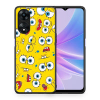 Thumbnail for Θήκη Oppo A78 PopArt Sponge από τη Smartfits με σχέδιο στο πίσω μέρος και μαύρο περίβλημα | Oppo A78 PopArt Sponge Case with Colorful Back and Black Bezels