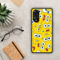 Thumbnail for Θήκη Oppo A78 PopArt Sponge από τη Smartfits με σχέδιο στο πίσω μέρος και μαύρο περίβλημα | Oppo A78 PopArt Sponge Case with Colorful Back and Black Bezels