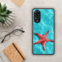 Thumbnail for Θήκη Oppo A78 Red Starfish από τη Smartfits με σχέδιο στο πίσω μέρος και μαύρο περίβλημα | Oppo A78 Red Starfish Case with Colorful Back and Black Bezels