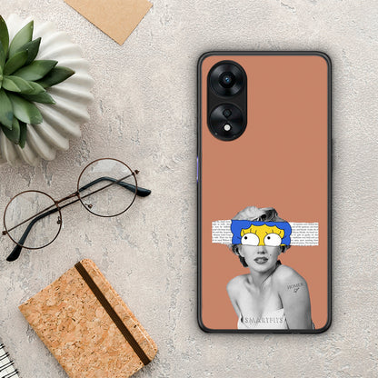 Θήκη Oppo A78 Sim Merilyn από τη Smartfits με σχέδιο στο πίσω μέρος και μαύρο περίβλημα | Oppo A78 Sim Merilyn Case with Colorful Back and Black Bezels