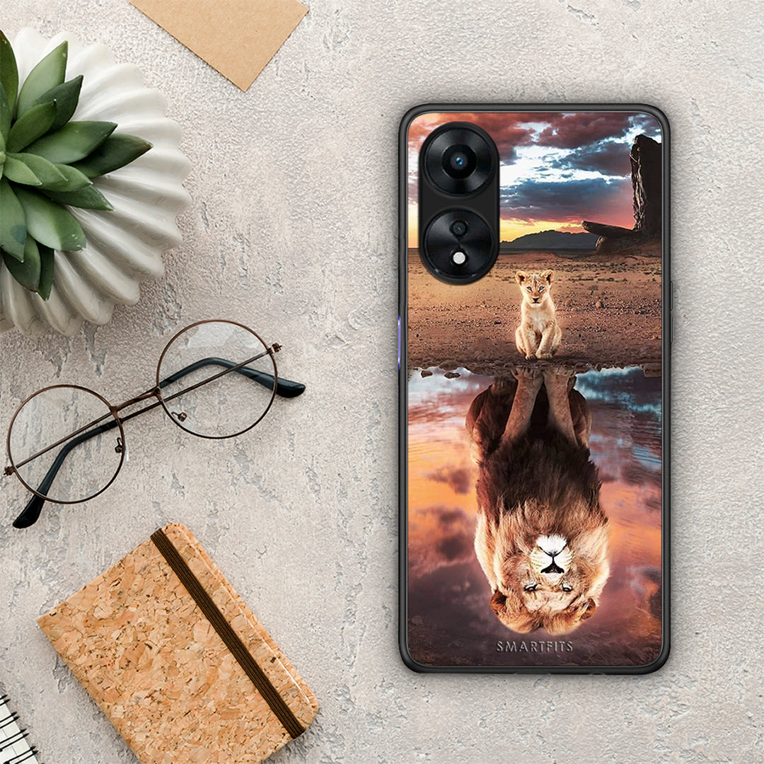 Θήκη Oppo A78 Sunset Dreams από τη Smartfits με σχέδιο στο πίσω μέρος και μαύρο περίβλημα | Oppo A78 Sunset Dreams Case with Colorful Back and Black Bezels