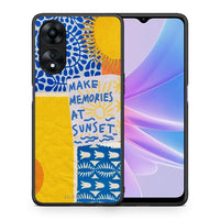 Thumbnail for Θήκη Oppo A78 Sunset Memories από τη Smartfits με σχέδιο στο πίσω μέρος και μαύρο περίβλημα | Oppo A78 Sunset Memories Case with Colorful Back and Black Bezels