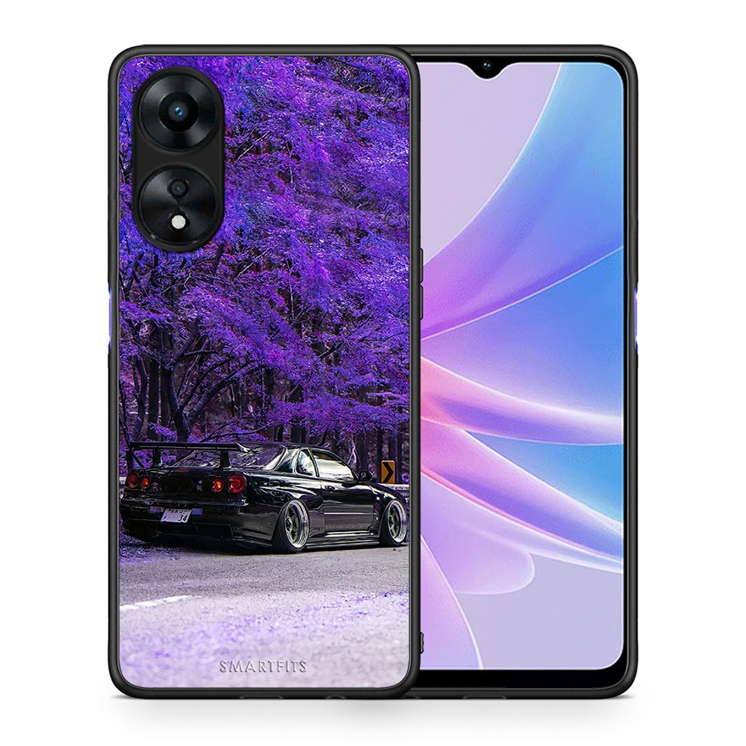 Θήκη Oppo A78 Super Car από τη Smartfits με σχέδιο στο πίσω μέρος και μαύρο περίβλημα | Oppo A78 Super Car Case with Colorful Back and Black Bezels