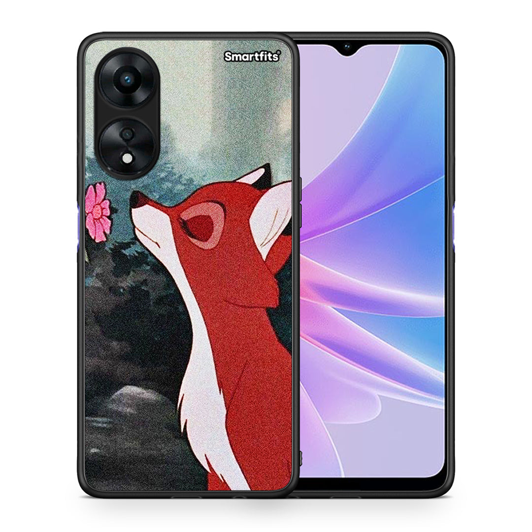Θήκη Oppo A78 Tod And Vixey Love 2 από τη Smartfits με σχέδιο στο πίσω μέρος και μαύρο περίβλημα | Oppo A78 Tod And Vixey Love 2 Case with Colorful Back and Black Bezels
