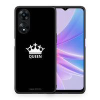 Thumbnail for Θήκη Oppo A78 Valentine Queen από τη Smartfits με σχέδιο στο πίσω μέρος και μαύρο περίβλημα | Oppo A78 Valentine Queen Case with Colorful Back and Black Bezels