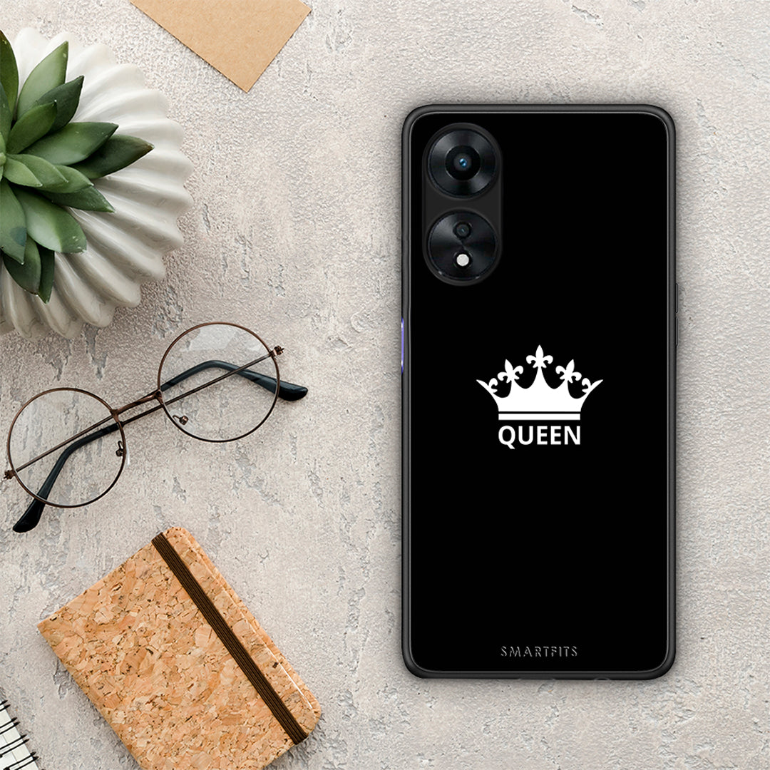 Θήκη Oppo A78 Valentine Queen από τη Smartfits με σχέδιο στο πίσω μέρος και μαύρο περίβλημα | Oppo A78 Valentine Queen Case with Colorful Back and Black Bezels