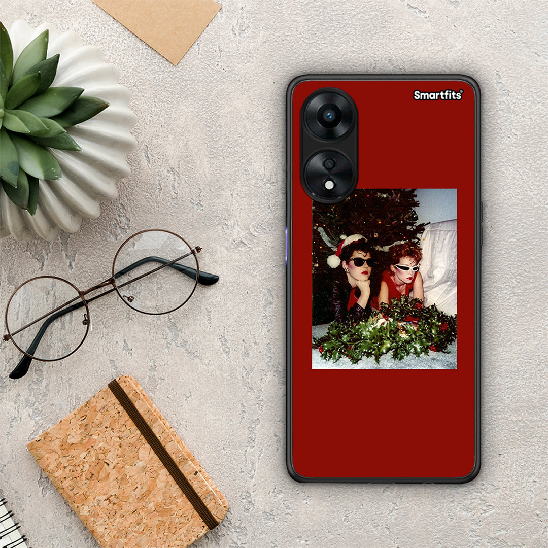 Θήκη Oppo A78 Waiting For Xmas από τη Smartfits με σχέδιο στο πίσω μέρος και μαύρο περίβλημα | Oppo A78 Waiting For Xmas Case with Colorful Back and Black Bezels