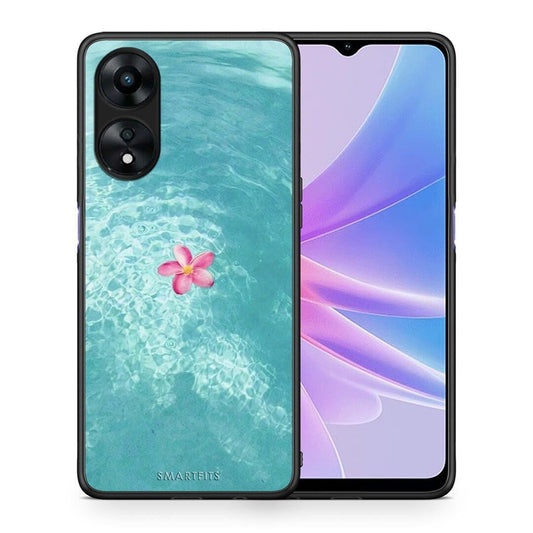 Θήκη Oppo A78 Water Flower από τη Smartfits με σχέδιο στο πίσω μέρος και μαύρο περίβλημα | Oppo A78 Water Flower Case with Colorful Back and Black Bezels