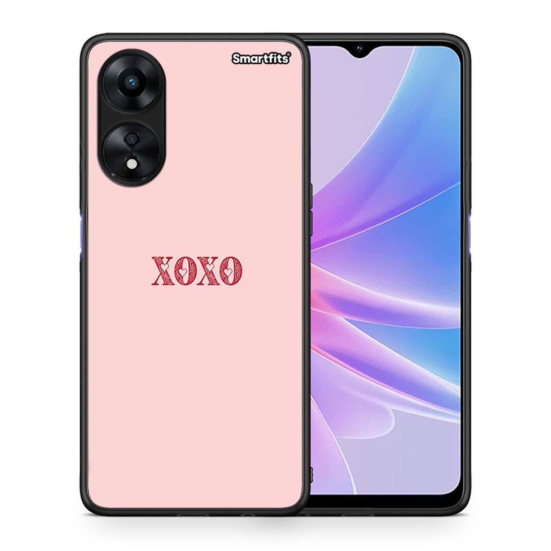 Θήκη Oppo A78 XOXO Love από τη Smartfits με σχέδιο στο πίσω μέρος και μαύρο περίβλημα | Oppo A78 XOXO Love Case with Colorful Back and Black Bezels