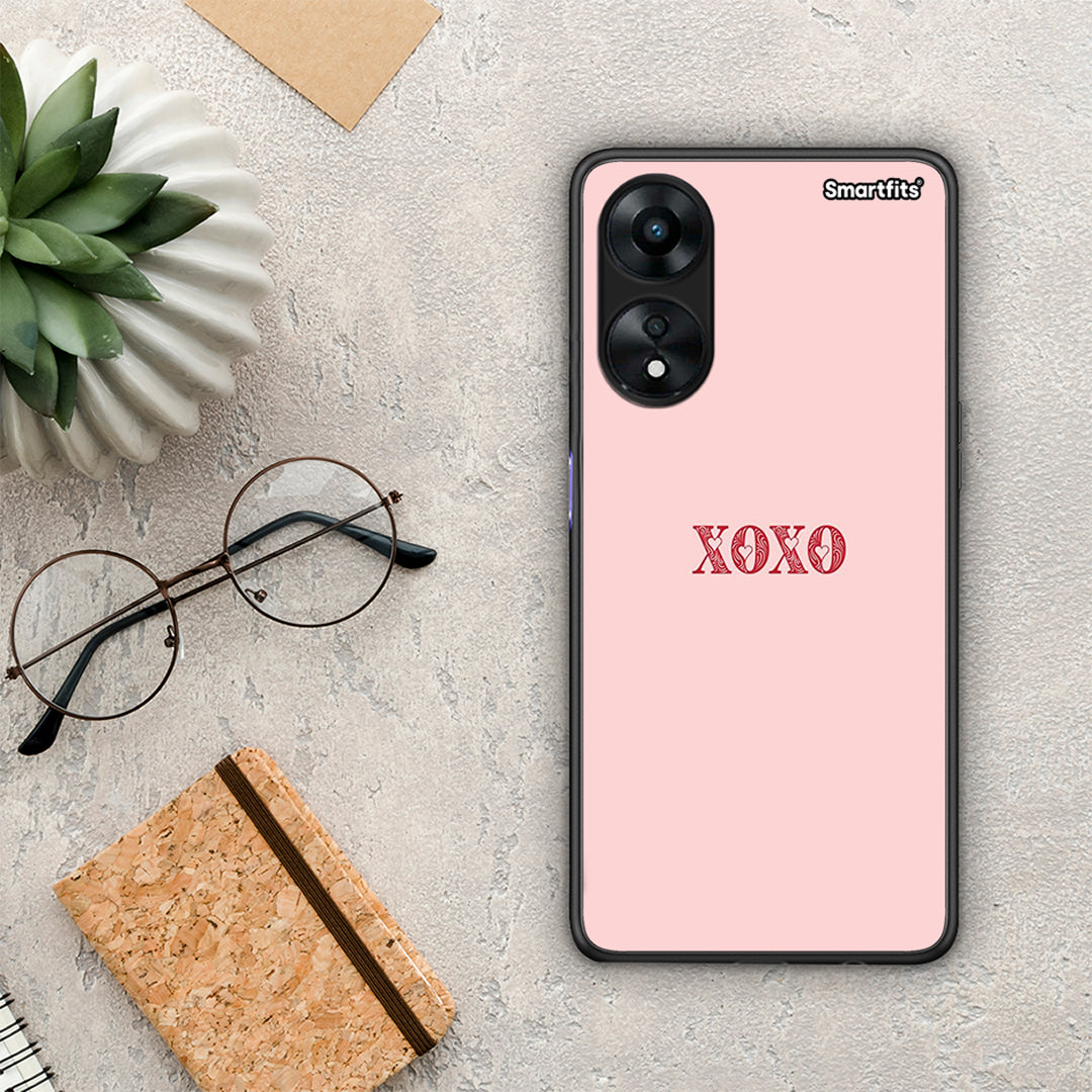 Θήκη Oppo A78 XOXO Love από τη Smartfits με σχέδιο στο πίσω μέρος και μαύρο περίβλημα | Oppo A78 XOXO Love Case with Colorful Back and Black Bezels
