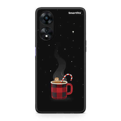 Θήκη Oppo A78 Xmas Bathing από τη Smartfits με σχέδιο στο πίσω μέρος και μαύρο περίβλημα | Oppo A78 Xmas Bathing Case with Colorful Back and Black Bezels