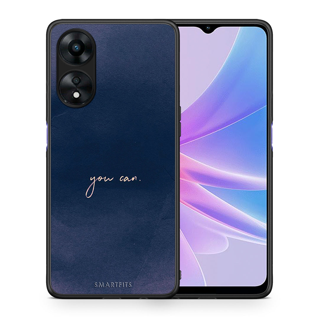 Θήκη Oppo A78 You Can από τη Smartfits με σχέδιο στο πίσω μέρος και μαύρο περίβλημα | Oppo A78 You Can Case with Colorful Back and Black Bezels