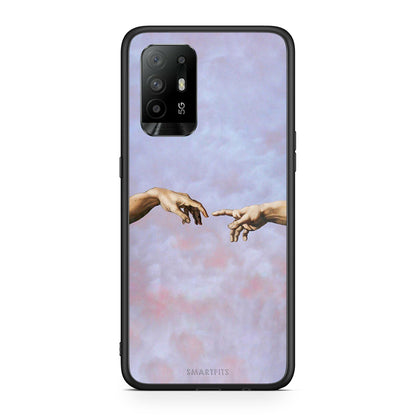 Oppo A94 5G Adam Hand θήκη από τη Smartfits με σχέδιο στο πίσω μέρος και μαύρο περίβλημα | Smartphone case with colorful back and black bezels by Smartfits