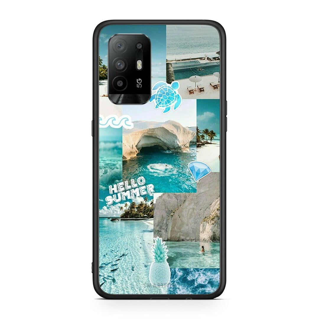 Oppo A94 5G Aesthetic Summer Θήκη από τη Smartfits με σχέδιο στο πίσω μέρος και μαύρο περίβλημα | Smartphone case with colorful back and black bezels by Smartfits