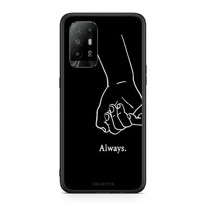 Oppo A94 5G Always & Forever 1 Θήκη Αγίου Βαλεντίνου από τη Smartfits με σχέδιο στο πίσω μέρος και μαύρο περίβλημα | Smartphone case with colorful back and black bezels by Smartfits