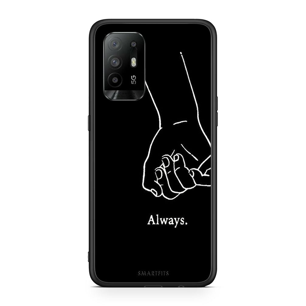 Oppo A94 5G Always & Forever 1 Θήκη Αγίου Βαλεντίνου από τη Smartfits με σχέδιο στο πίσω μέρος και μαύρο περίβλημα | Smartphone case with colorful back and black bezels by Smartfits