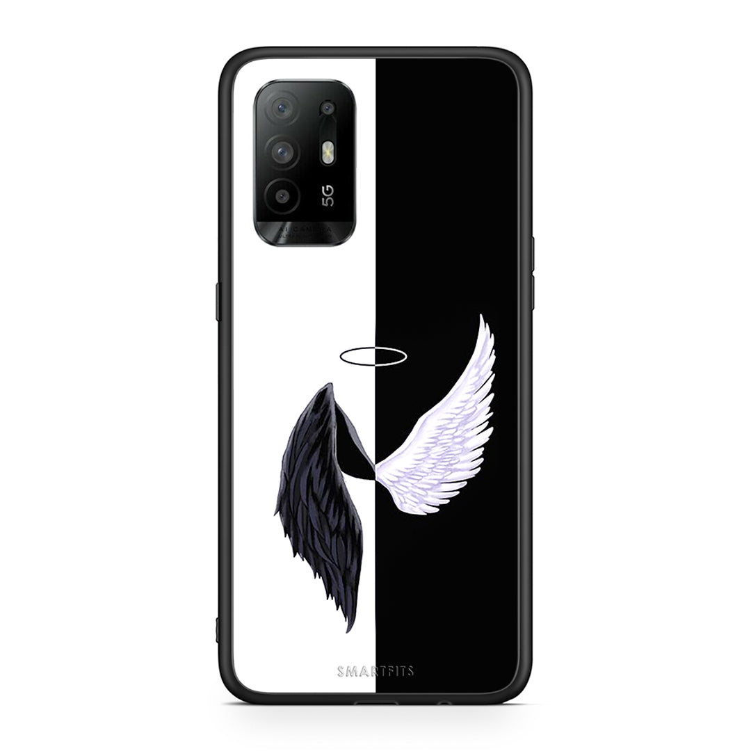 Oppo A94 5G Angels Demons θήκη από τη Smartfits με σχέδιο στο πίσω μέρος και μαύρο περίβλημα | Smartphone case with colorful back and black bezels by Smartfits