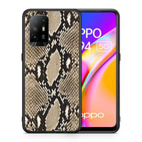 Thumbnail for Θήκη Oppo A94 5G Fashion Snake Animal από τη Smartfits με σχέδιο στο πίσω μέρος και μαύρο περίβλημα | Oppo A94 5G Fashion Snake Animal case with colorful back and black bezels