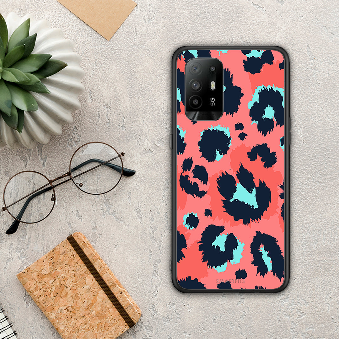 Animal Pink Leopard - Oppo A94 5G / F19 Pro / Reno5 Lite θήκη