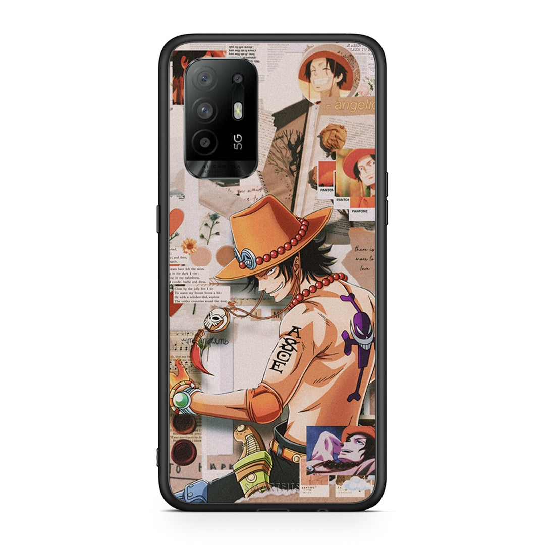 Oppo A94 5G Anime Collage θήκη από τη Smartfits με σχέδιο στο πίσω μέρος και μαύρο περίβλημα | Smartphone case with colorful back and black bezels by Smartfits