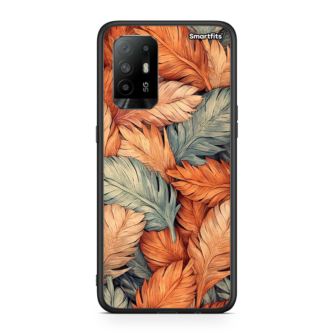 Oppo A94 5G Autumn Leaves θήκη από τη Smartfits με σχέδιο στο πίσω μέρος και μαύρο περίβλημα | Smartphone case with colorful back and black bezels by Smartfits