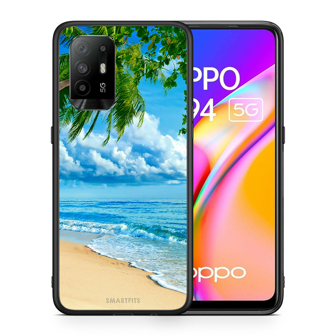 Θήκη Oppo A94 5G Beautiful Beach από τη Smartfits με σχέδιο στο πίσω μέρος και μαύρο περίβλημα | Oppo A94 5G Beautiful Beach case with colorful back and black bezels