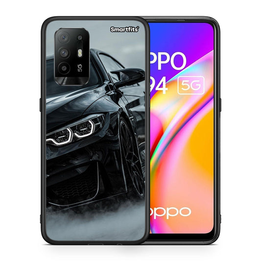 Θήκη Oppo A94 5G Black BMW από τη Smartfits με σχέδιο στο πίσω μέρος και μαύρο περίβλημα | Oppo A94 5G Black BMW case with colorful back and black bezels