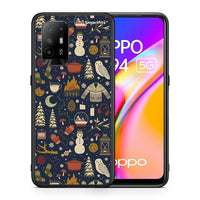 Thumbnail for Θήκη Oppo A94 5G Christmas Elements από τη Smartfits με σχέδιο στο πίσω μέρος και μαύρο περίβλημα | Oppo A94 5G Christmas Elements case with colorful back and black bezels