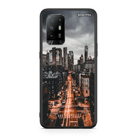 Thumbnail for Oppo A94 5G City Lights θήκη από τη Smartfits με σχέδιο στο πίσω μέρος και μαύρο περίβλημα | Smartphone case with colorful back and black bezels by Smartfits