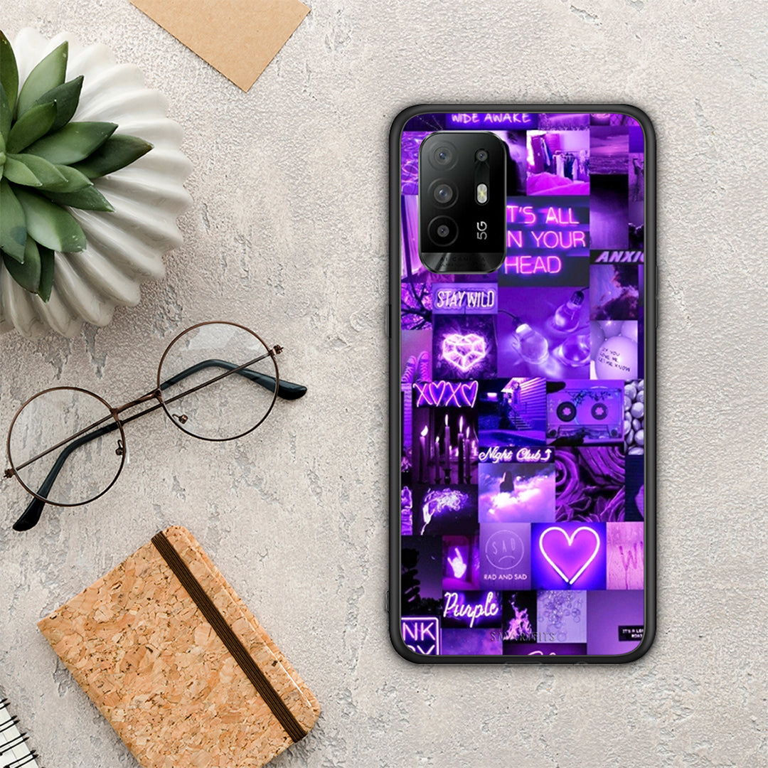 Collage Stay Wild - Oppo A94 5G / F19 Pro / Reno5 Lite θήκη