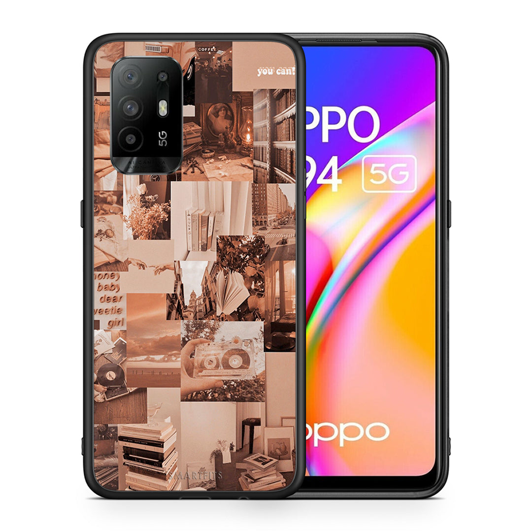 Θήκη Αγίου Βαλεντίνου Oppo A94 5G Collage You Can από τη Smartfits με σχέδιο στο πίσω μέρος και μαύρο περίβλημα | Oppo A94 5G Collage You Can case with colorful back and black bezels