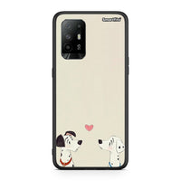 Thumbnail for Oppo A94 5G Dalmatians Love θήκη από τη Smartfits με σχέδιο στο πίσω μέρος και μαύρο περίβλημα | Smartphone case with colorful back and black bezels by Smartfits