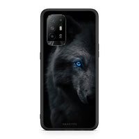 Thumbnail for Oppo A94 5G Dark Wolf θήκη από τη Smartfits με σχέδιο στο πίσω μέρος και μαύρο περίβλημα | Smartphone case with colorful back and black bezels by Smartfits