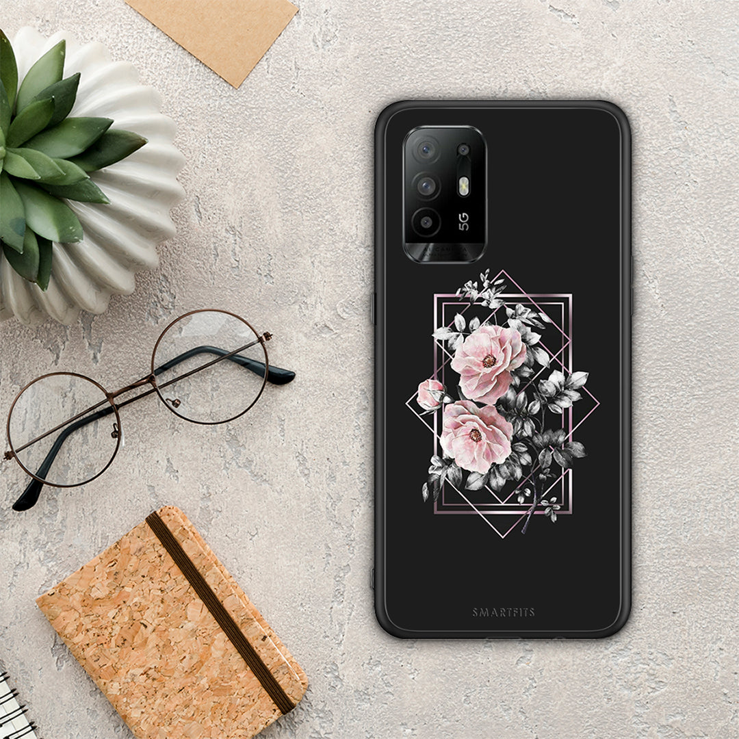 Flower Frame - Oppo A94 5G / F19 Pro / Reno5 Lite θήκη
