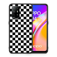 Thumbnail for Θήκη Oppo A94 5G Squares Geometric από τη Smartfits με σχέδιο στο πίσω μέρος και μαύρο περίβλημα | Oppo A94 5G Squares Geometric case with colorful back and black bezels