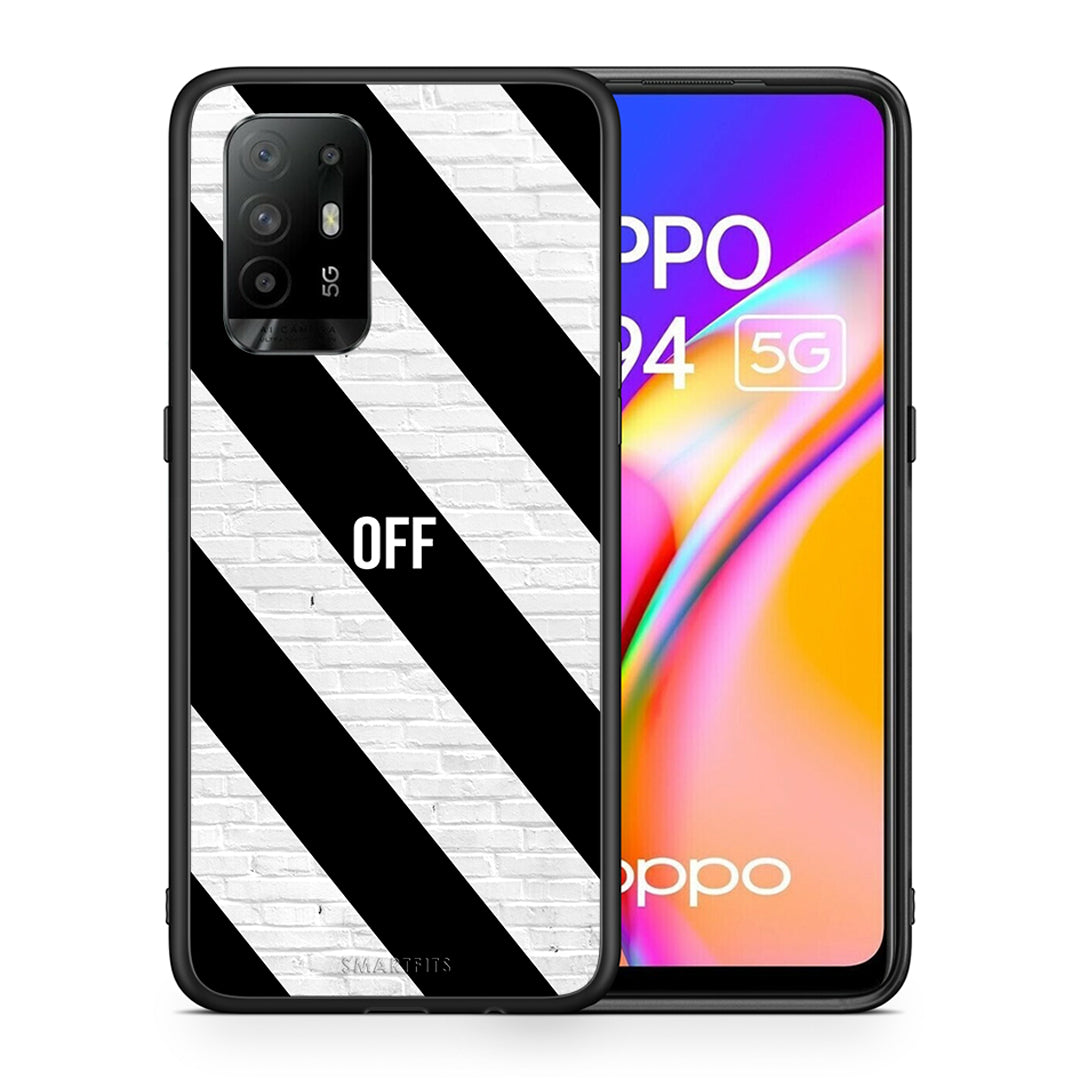 Θήκη Oppo A94 5G Get Off από τη Smartfits με σχέδιο στο πίσω μέρος και μαύρο περίβλημα | Oppo A94 5G Get Off case with colorful back and black bezels