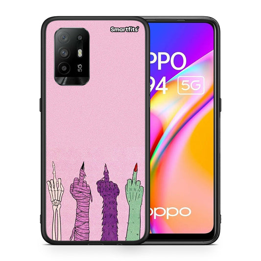 Θήκη Oppo A94 5G Halloween Be A Lady από τη Smartfits με σχέδιο στο πίσω μέρος και μαύρο περίβλημα | Oppo A94 5G Halloween Be A Lady case with colorful back and black bezels