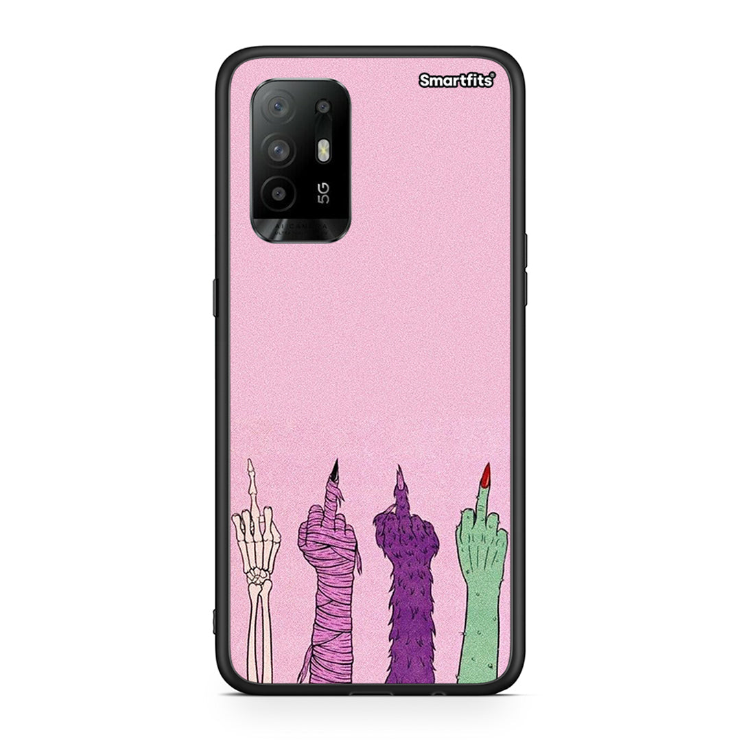 Oppo A94 5G Halloween Be A Lady θήκη από τη Smartfits με σχέδιο στο πίσω μέρος και μαύρο περίβλημα | Smartphone case with colorful back and black bezels by Smartfits