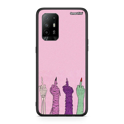 Oppo A94 5G Halloween Be A Lady θήκη από τη Smartfits με σχέδιο στο πίσω μέρος και μαύρο περίβλημα | Smartphone case with colorful back and black bezels by Smartfits
