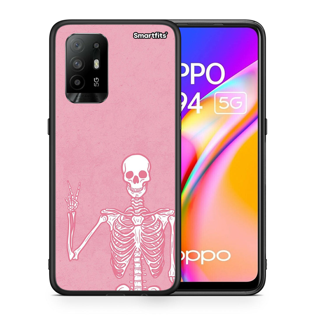 Θήκη Oppo A94 5G Halloween Motivation από τη Smartfits με σχέδιο στο πίσω μέρος και μαύρο περίβλημα | Oppo A94 5G Halloween Motivation case with colorful back and black bezels