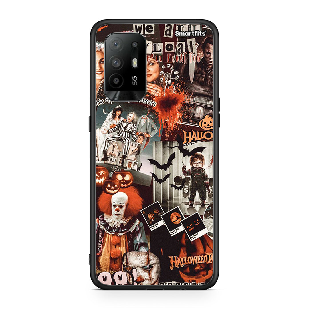 Oppo A94 5G Halloween Spooky Season θήκη από τη Smartfits με σχέδιο στο πίσω μέρος και μαύρο περίβλημα | Smartphone case with colorful back and black bezels by Smartfits