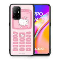 Thumbnail for Θήκη Αγίου Βαλεντίνου Oppo A94 5G Hello Kitten από τη Smartfits με σχέδιο στο πίσω μέρος και μαύρο περίβλημα | Oppo A94 5G Hello Kitten case with colorful back and black bezels