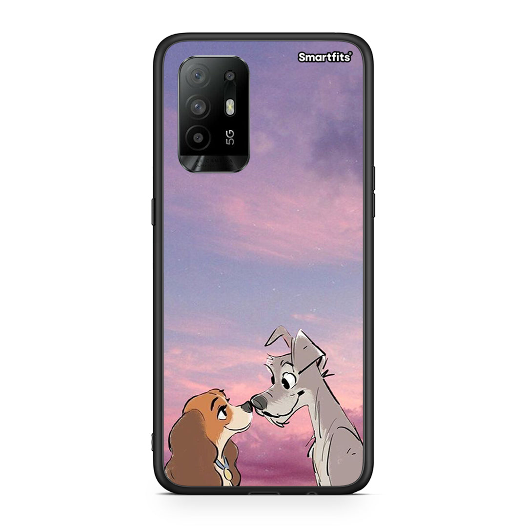 Oppo A94 5G Lady And Tramp θήκη από τη Smartfits με σχέδιο στο πίσω μέρος και μαύρο περίβλημα | Smartphone case with colorful back and black bezels by Smartfits