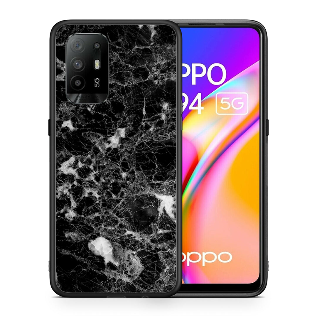 Θήκη Oppo A94 5G Male Marble από τη Smartfits με σχέδιο στο πίσω μέρος και μαύρο περίβλημα | Oppo A94 5G Male Marble case with colorful back and black bezels