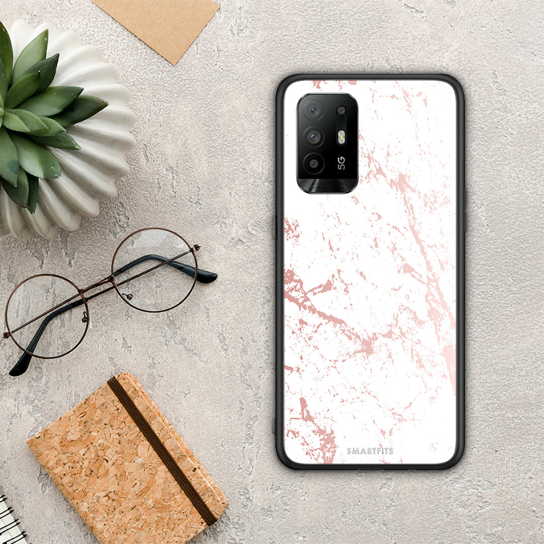 Marble Pink Splash - Oppo A94 5G / F19 Pro / Reno5 Lite θήκη