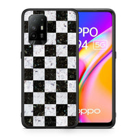 Thumbnail for Θήκη Oppo A94 5G Square Geometric Marble από τη Smartfits με σχέδιο στο πίσω μέρος και μαύρο περίβλημα | Oppo A94 5G Square Geometric Marble case with colorful back and black bezels