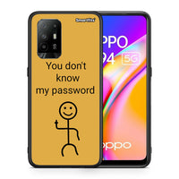 Thumbnail for Θήκη Oppo A94 5G My Password από τη Smartfits με σχέδιο στο πίσω μέρος και μαύρο περίβλημα | Oppo A94 5G My Password case with colorful back and black bezels